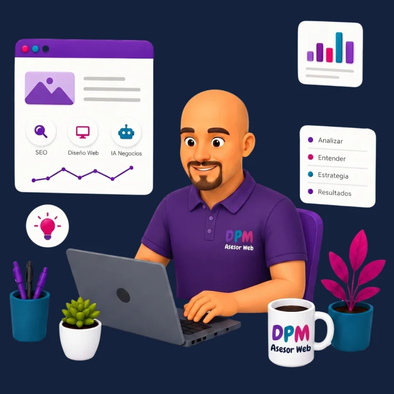 David Peñas Miarnau, asesor web especializado en diseño web, SEO, inteligencia artificial y automatización para autónomos y pequeñas empresas.