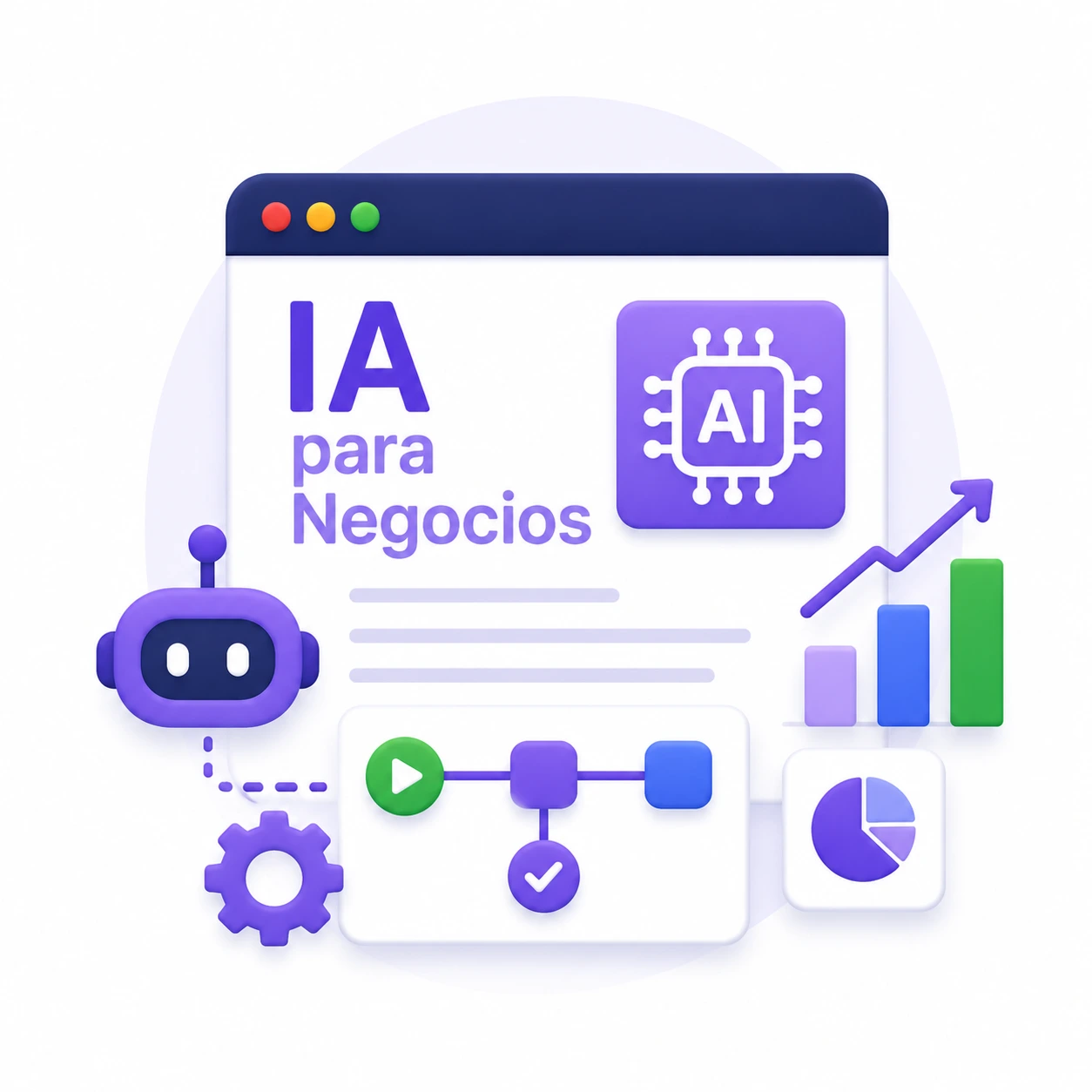 Automatización de procesos e implementación de inteligencia artificial para mejorar la productividad de empresas y negocios.