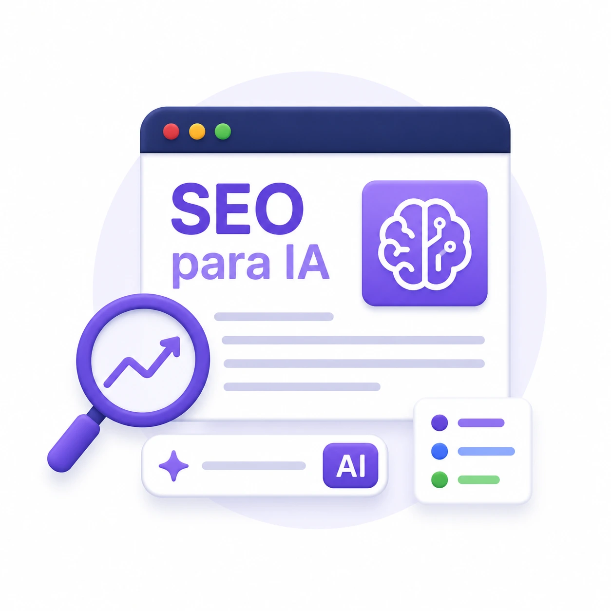 Servicio de SEO para IA y optimización de contenidos para buscadores tradicionales y motores de inteligencia artificial.